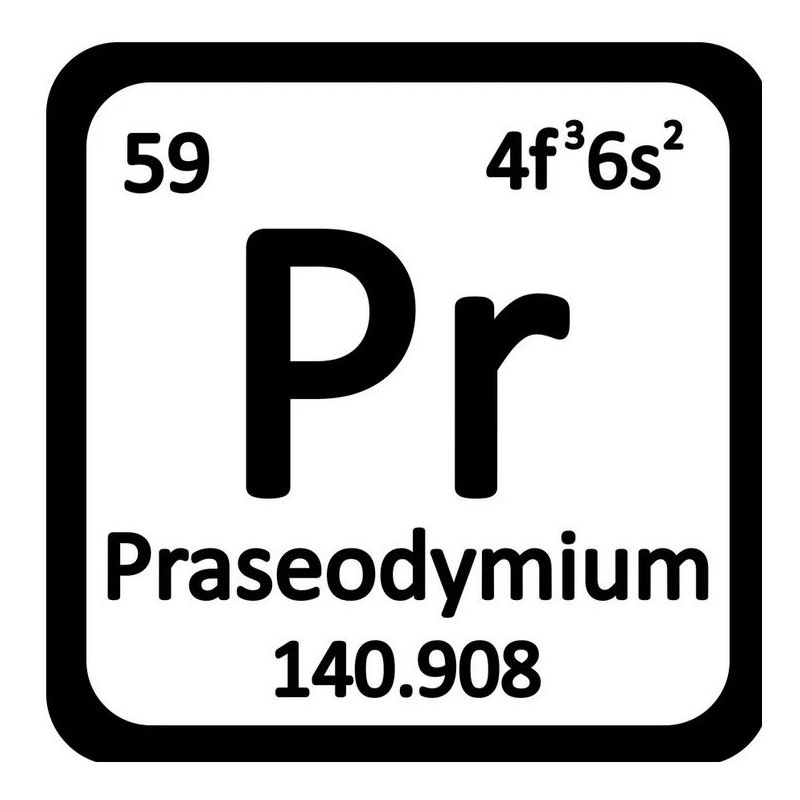 Praseodyymi Metalli 99,9 % puhdasta metallia Metallielementti