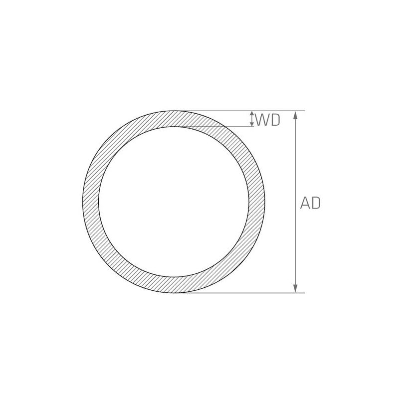 Ruostumattomasta teräksestä valmistettu putki 0,8-4mm ohutseinäinen kapillaariputki V2A 1.4301 pyöreä 2,0 metriä, ruostumaton