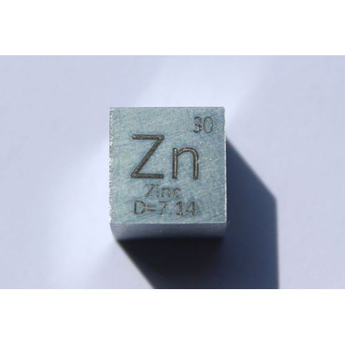 Sinkki metallikuutio Zn 10x10mm kiillotettu 99,99% puhtaus kuutio