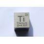 Titaani Ti metallikuutio 10x10mm kiillotettu 99,5% puhtausaste kuutio