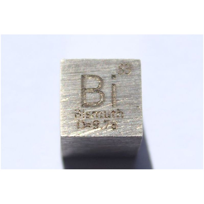 Vismutti bi-metalli kuutio 10x10mm kiillotettu 99,99% puhtaus kuutio
