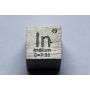 Indium In metallikuutio 10x10mm kiillotettu 99.995% puhtausaste kuutio