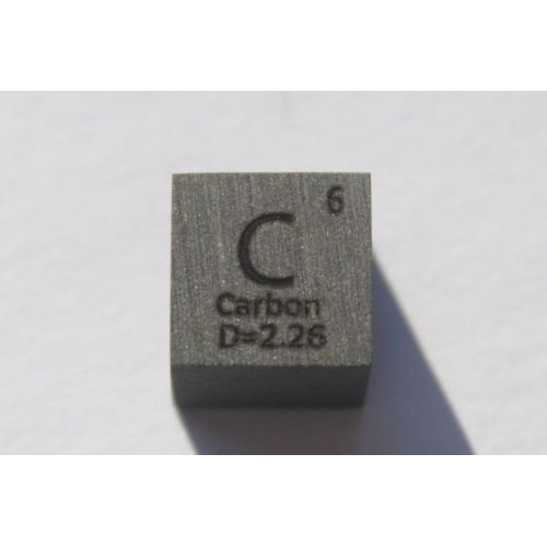 Hiili C metallikuutio 10x10mm kiillotettu 99.9% puhtaus kuutio